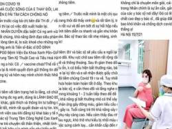 Phó GĐ BV Xanh Pôn lên tiếng vụ người phụ nữ khoe được tiêm vaccine Covid-19 nhờ quen “người anh”