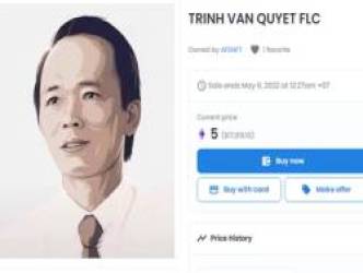 Hình NFT ông Trịnh Văn Quyết được bán với giá gần 17.000 USD