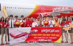 Liên tục nhận tàu bay mới, Vietjet đón tàu bay thứ 101
