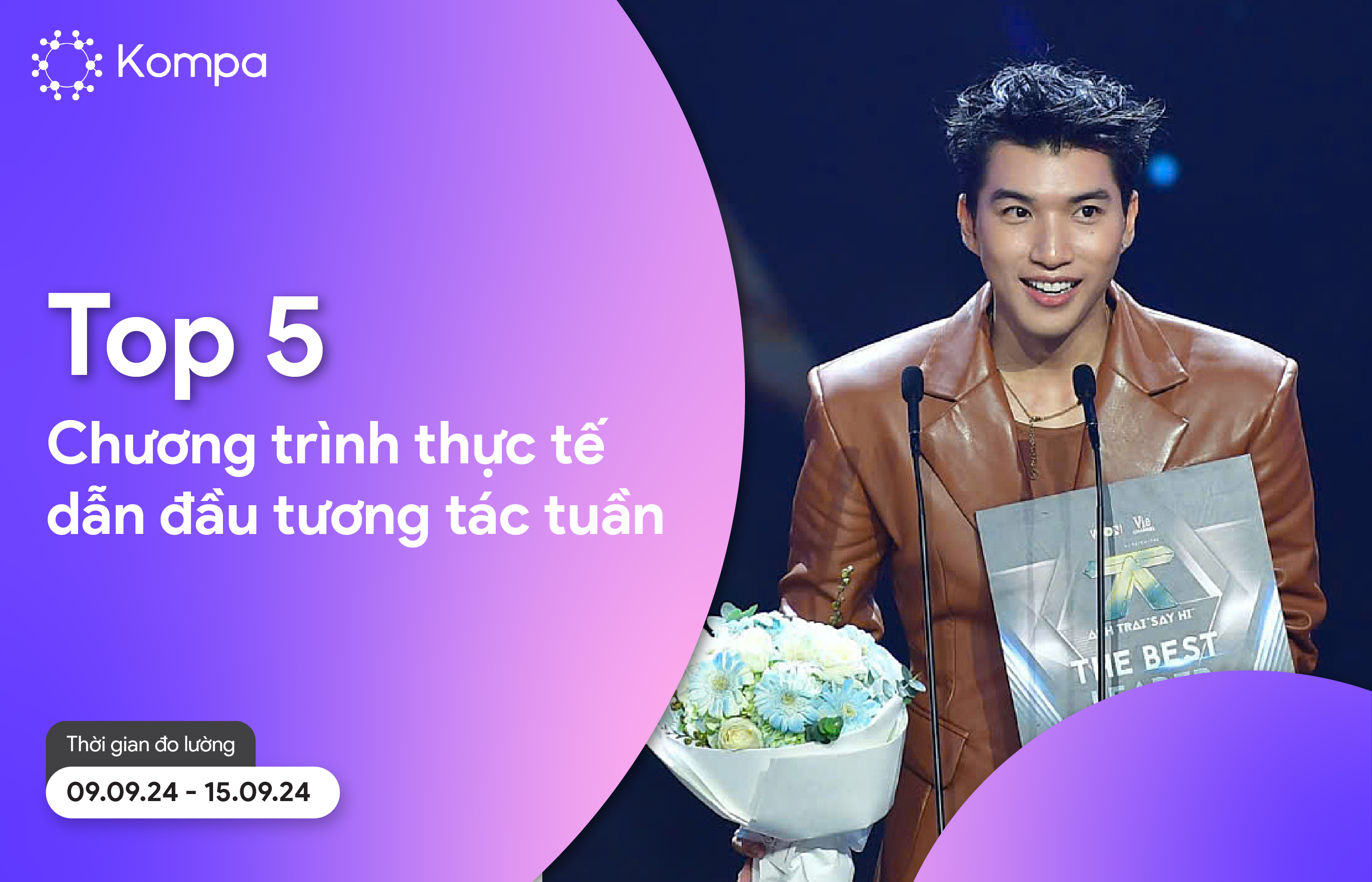 Top 5 chương trình thực tế dẫn đầu tương tác MXH tuần 9.9 – 15.9