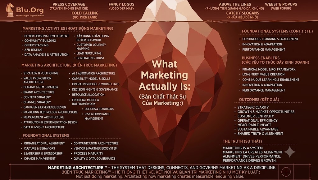 Tảng Băng Trôi Marketing: Giải Mã Phần Chìm Của Bộ Máy Tạo Lập Giá Trị Bền Vững