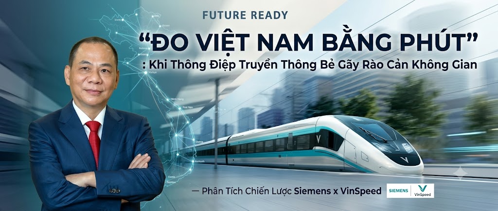 Đo Việt Nam Bằng Phút”: Khi Thông Điệp Truyền Thông Bẻ Gãy Rào Cản Không Gian – Phân Tích Chiến Lược Siemens x VinSpeed